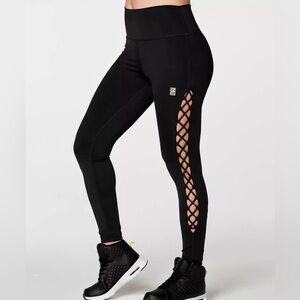 Zumba High Waisted Paced Up Ankle leggings in Supplex